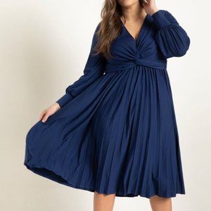 NWT - ELOQUII - Knot Front Pleated Skirt Dress